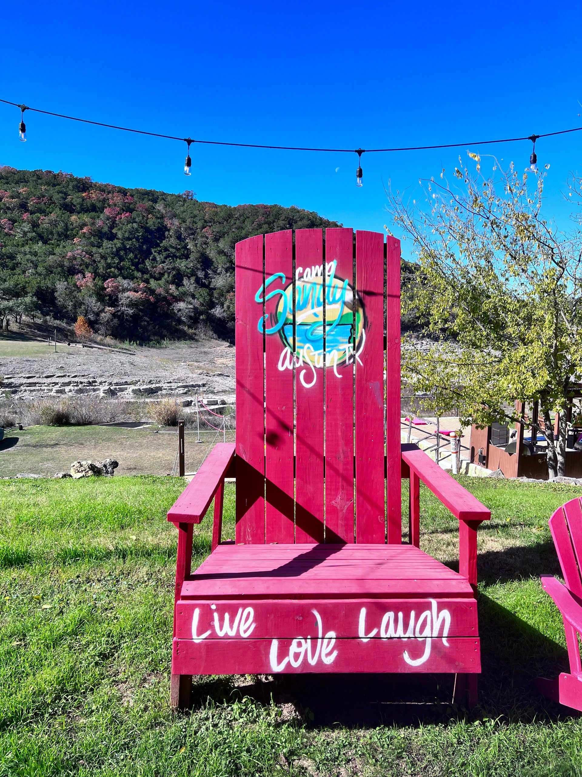 Oversized pink chair